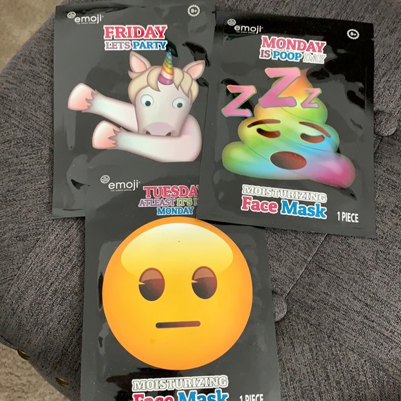 Emoji face masks set of 3 - Picture 1 of 1